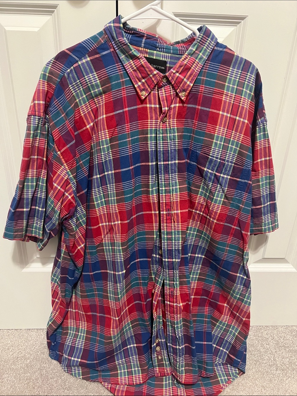 croft & barrow Red Multi Plaid Short-Sleeve Button-Down Shirt